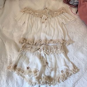 Gorgeous NWT crochet two piece set